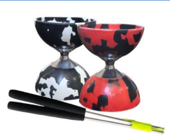 Doodle rubber single bearing diabolo – product detail image