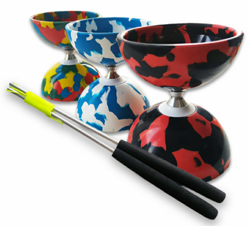 Medium triple Bearing Rubber Diabolo – product detail image