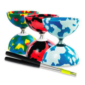 large triple bearing rubber diabolo – product detail image