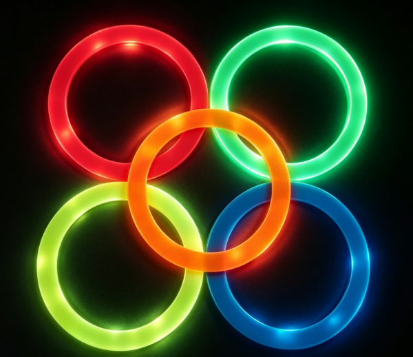 24cm UV fluorescent juggling ring – product detail image