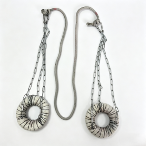 Juggling Swing Poi  Set with Metal Chains & Fabric Weights